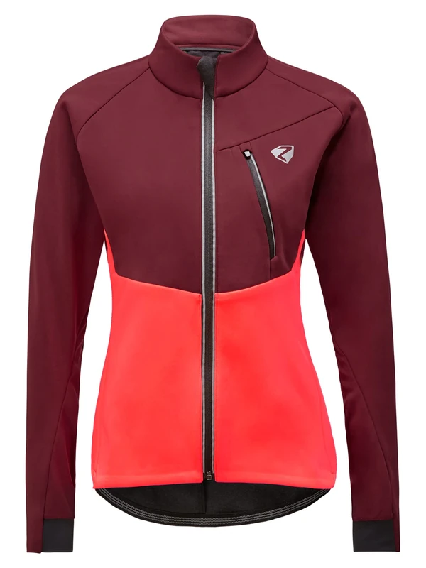 Ziener Women's Naila Softshell/Hybrid Jacket, Cycling, Mountain Bike, Breathable, Windproof, Functional, Signal Peach, 34 (EU)