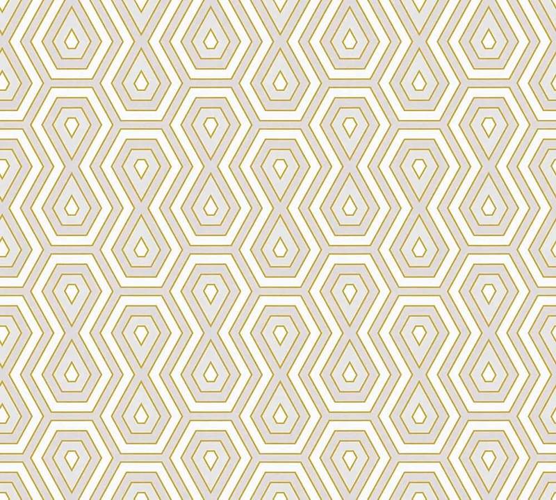 A.S. Création Vintage Wallpaper Jungle Chic Non-Woven 10.05 m x 0.53 m Gold White Grey Made in Germany by Architects Paper 377071 37707-1