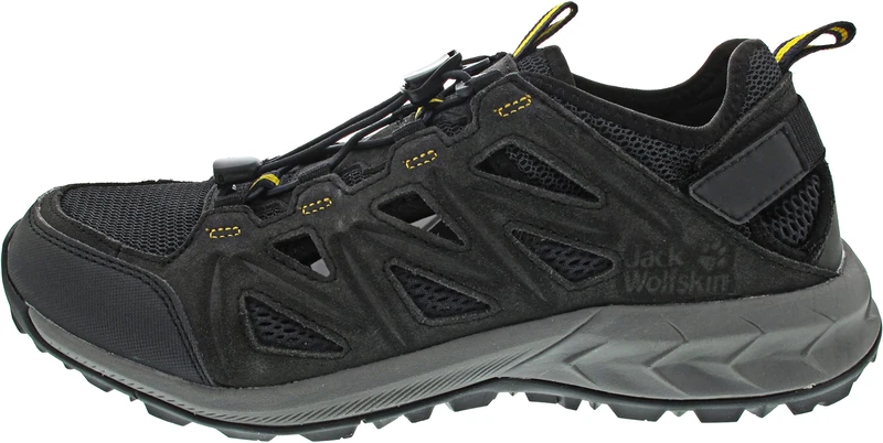 Jack Wolfskin Men's Woodland 2 Hybrid Low M Sneaker, Phantom/Burly Yellow XT, 10.5 UK