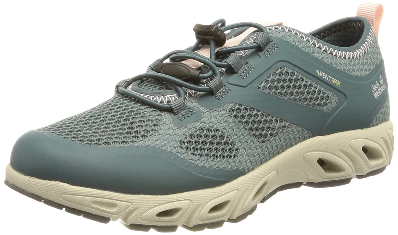 Jack Wolfskin Women's Breezer Vent Low W Sneaker, Bluish Grey/Rose, 8.5 UK