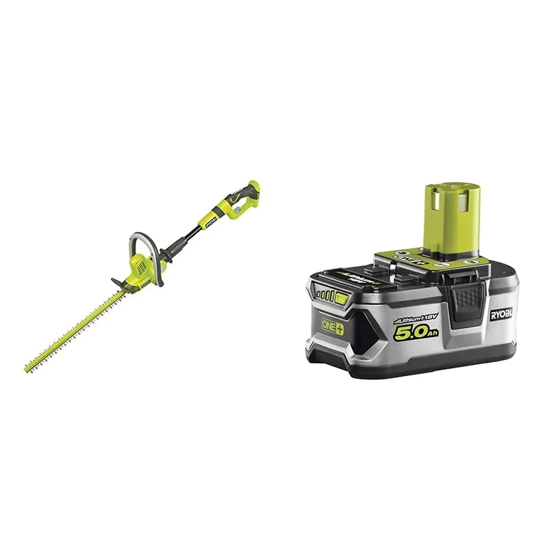 Ryobi OHT1850X ONE+ Cordless Hedge Trimmer, 18 V (Body only) & RB18L50 ONE+ Lithium+ 5.0Ah Battery, 18 V