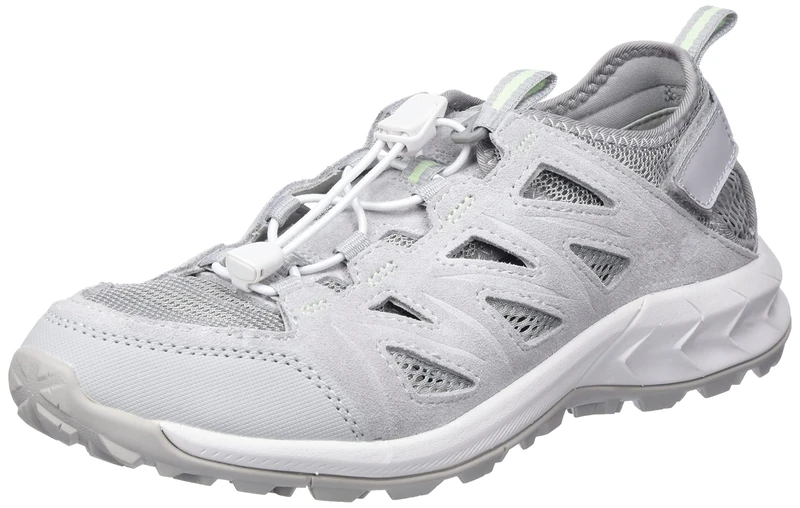 Jack Wolfskin Women's Woodland 2 Hybrid Low W Sneaker, Grey/Light Green, 6.5 UK