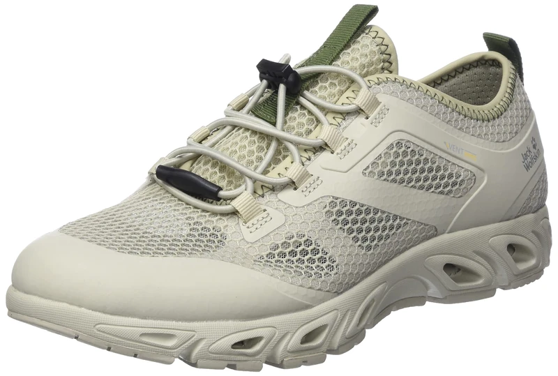 Jack Wolfskin Women's Breezer Vent Low W Sneaker, Beige/Khaki, 8.5 UK