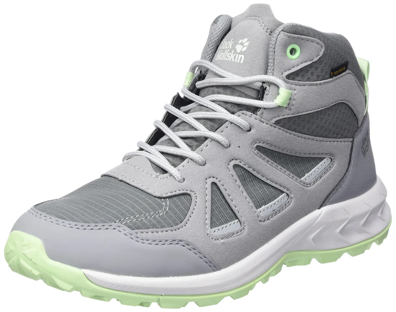 Jack Wolfskin Woodland 2 Texapore MID W, Sneaker, Dark Grey/Light Green,