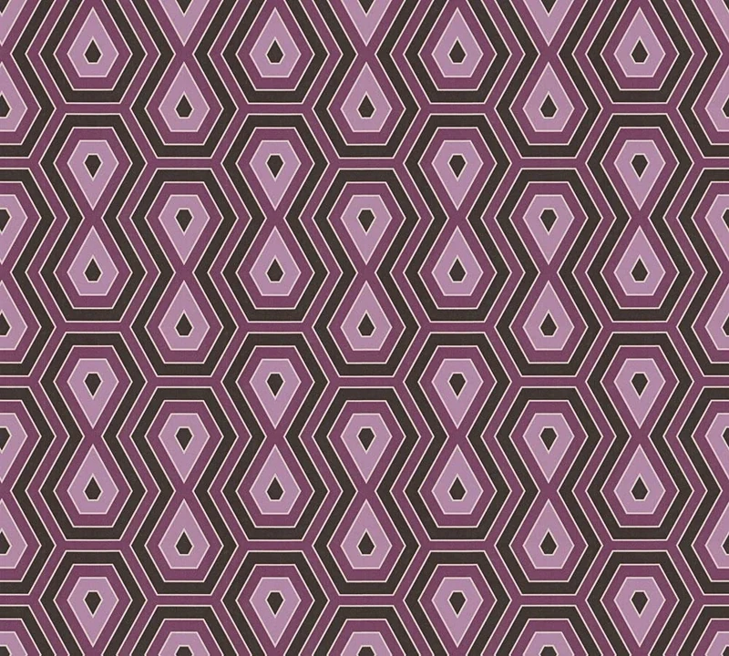 Architects Paper Vintage Wallpaper Jungle Chic Non-Woven Wallpaper 10.05 m x 0.53 m Purple Black Made in Germany 377073 37707-3