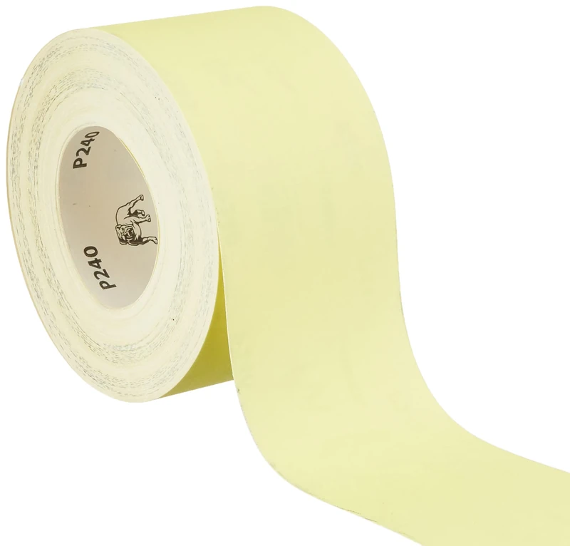 Mirka Yellow Sanding Paper Abrasive Roll / 93mm x 50m / P240 / sanding of hardwood, softwood, paint, filler, plastic / 1 roll