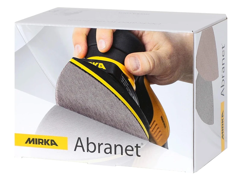 Mirka Abranet sanding triangle with net for corner sanders 100x152x152 mm/Hook & loop/Grit P100 / 50 pcs/for sanding wood, filler, varnish, plastic / AE219F1012