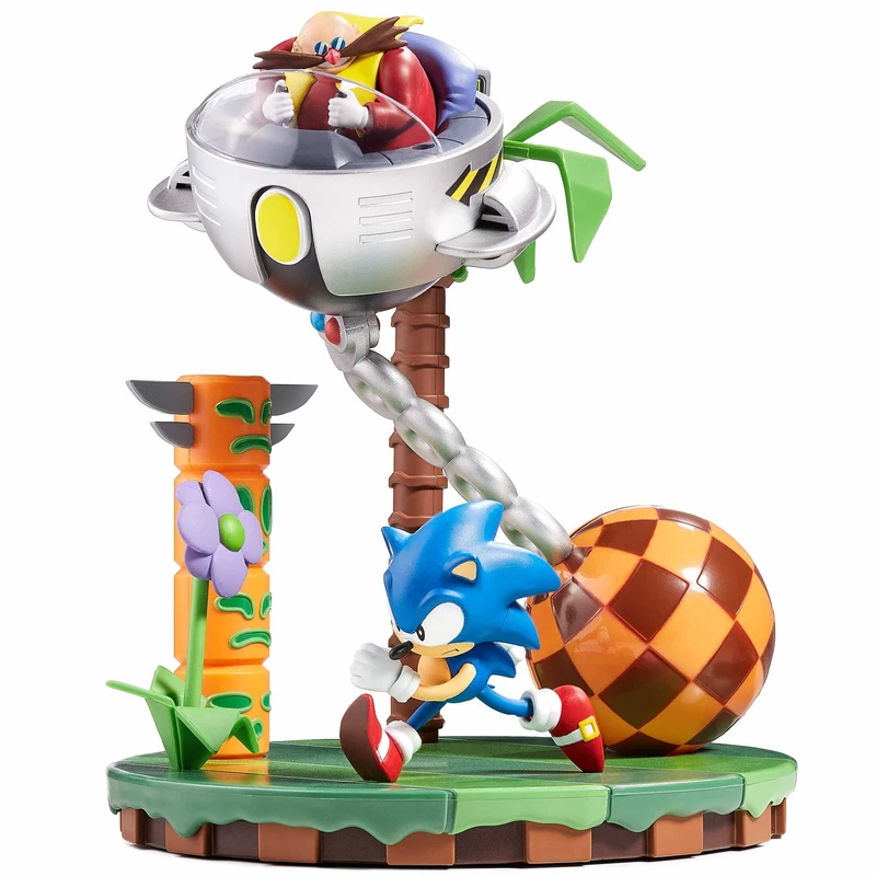 Numskull Official SEGA Sonic & Dr Eggman 30th Anniversary 23cm 9'' Statue - Official Sonic The Hedgehog Merchandise - Image 1