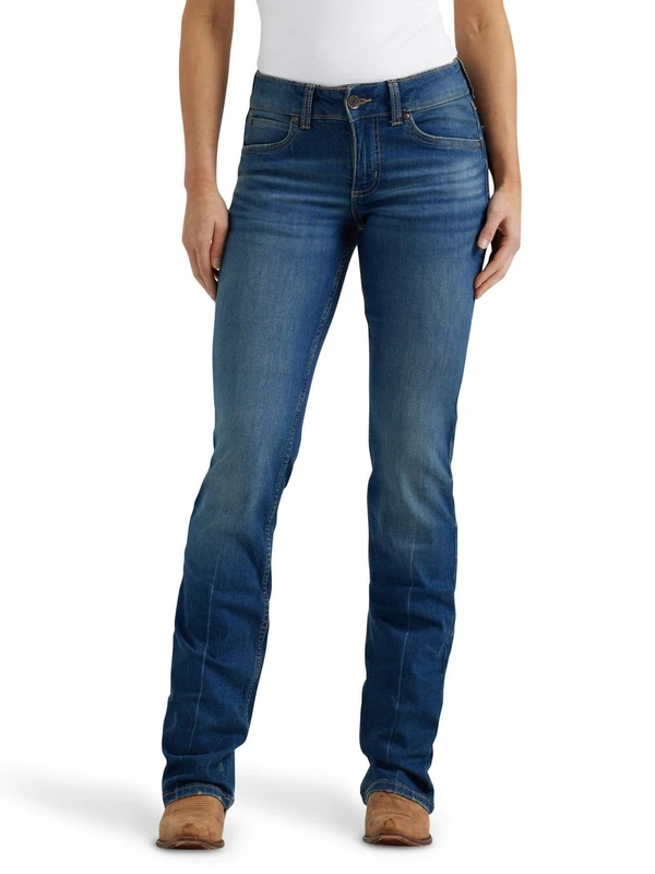 Wrangler Women's Retro Mae Mid Rise Stretch Boot Cut Jean, Vivianna, 17 Long
