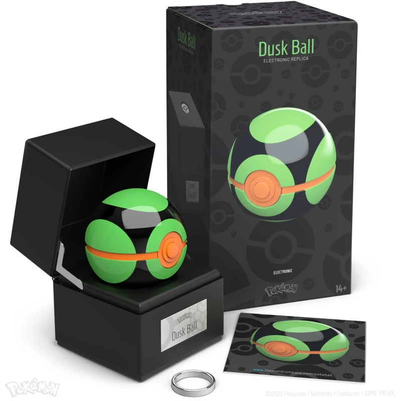 The Wand Company Original Poké Ball Authentic Replica - Realistic, Electronic, Die-Cast Authentic Replica with Display Case Light Features. Officially Licensed by Pokémon
