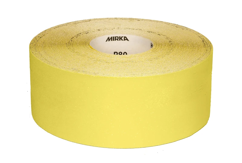 Mirka Yellow Sanding Paper Abrasive Roll / 150mm x 50m / P40 / sanding of hardwood, softwood, paint, filler, plastic / 1 roll