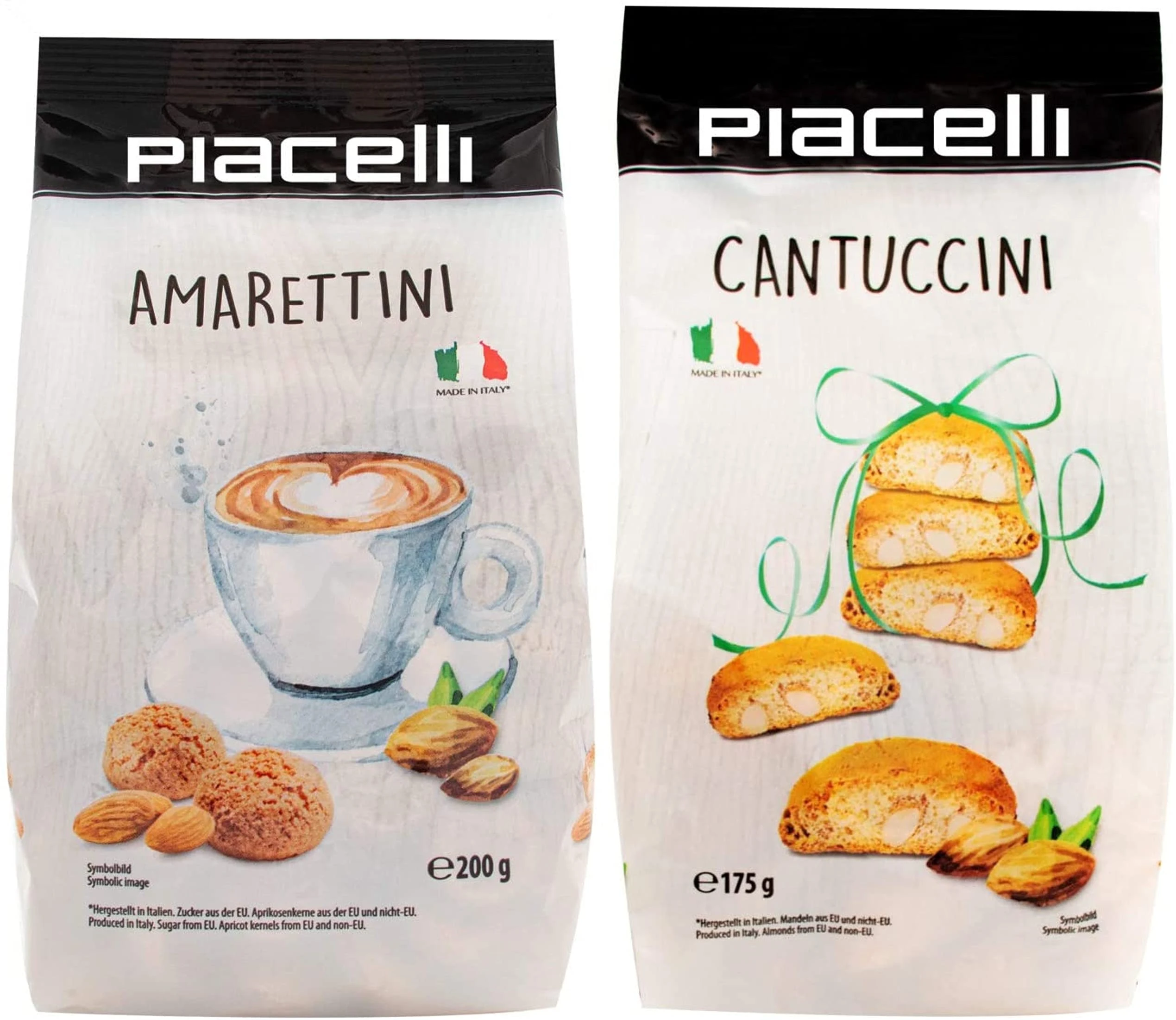 Piacelli Italian Biscuit Selection - Amaretti (200g) & Cantuccini (175g)