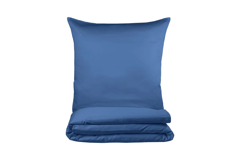 VANITA' DI RASO DEU819786 Premium Duvet Cover 135 x 200 cm Pillowcase 80 x 80 cm 100% Cotton Blue - Image 1