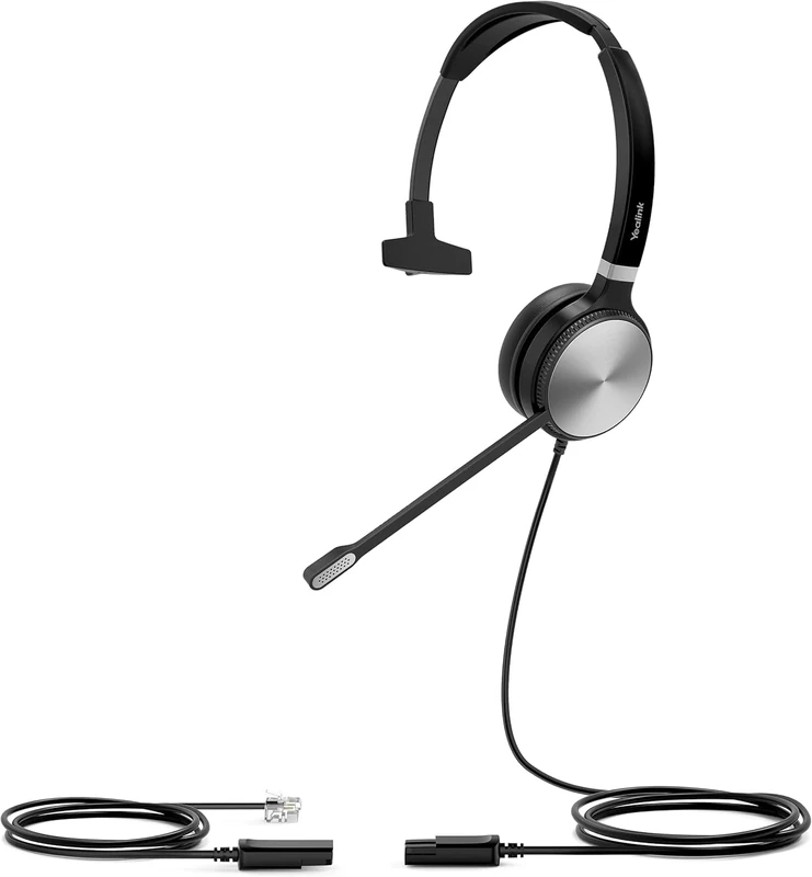 Yealink YHS36 Casque Avec fil Arceau Bureau/Centre d'appels Noir, Argent
