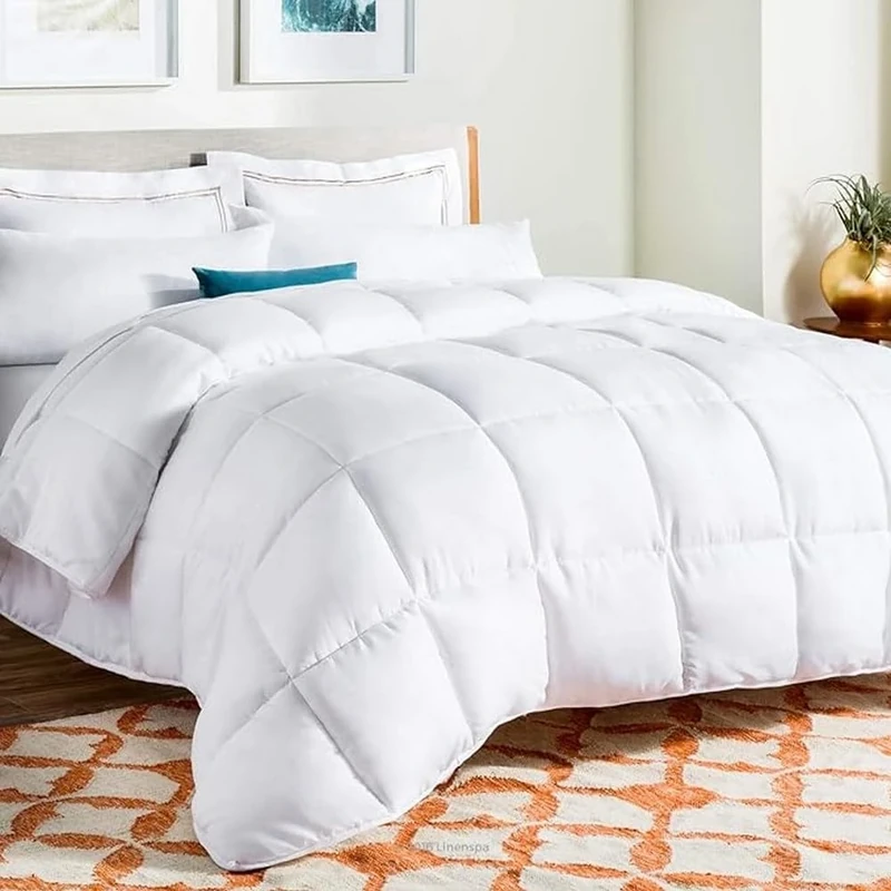 Linenspa 4 Seasons Microfibre Duvet - All Season Duvet - Ultra Soft - Duvet 220 x 240 cm, White