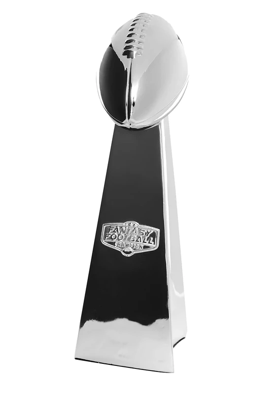 DRAFT NOW Fantasy Football Trophy - 14 INCHES Large - Chrome Replica Trophy Made for Fantasy Football Champions - Image 1