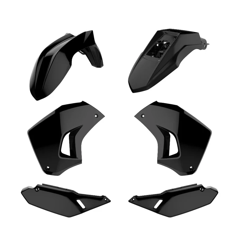 POLISPORT 90858 - Polisport Enduro Plastic Replica Kit for those looking for OEM Quality for Kawasaki Motorcycles in Black