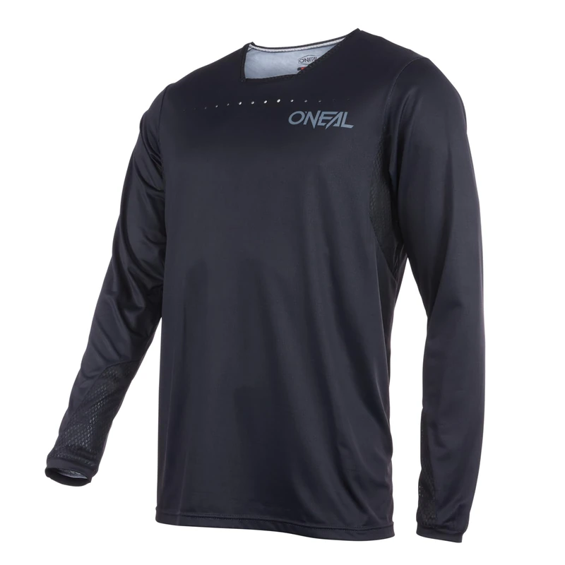 O'NEAL | Mountain Bike Jersey | MTB Mountain Bike DH Downhill FR Freeride | Breathable Material, Maximum Freedom of Movement | Element FR Jersey Plain V.22 | Adult | Black | Size XXL