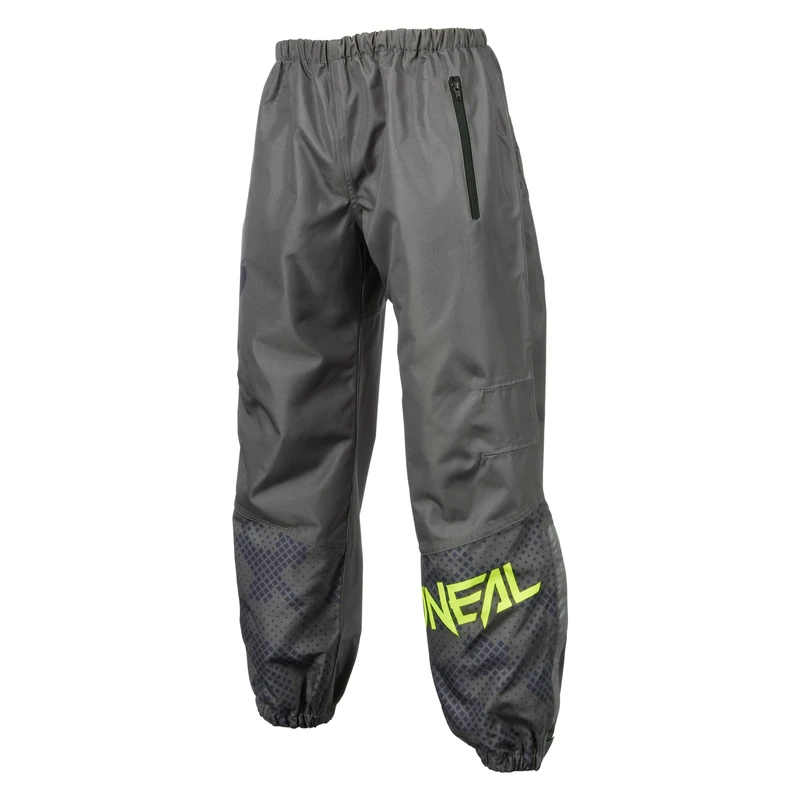 O'NEAL | Cycling Rain Pants | MTB Mountainbike DH Downhill FR Freeride | Soft-Touch-Material, Waterproof | Shore Rain V.22 Pants for Men | Adult | Grey Neon-Yellow | Size XL