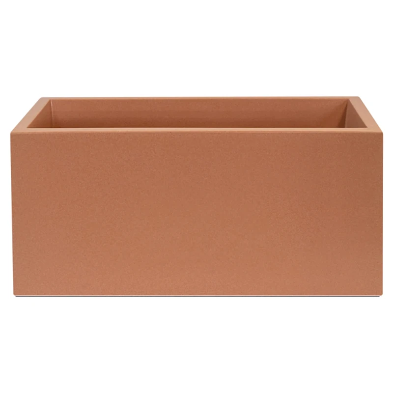 WELLHOME Polyethylene Pot by rotomoulding Terracotta 80 x 40 x 40 cm
