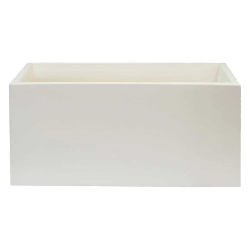 Well Home MOBILIARIO & DECORACIÓN POLYETHYLENE Pot by ROTOMOLDING White Color 80X40X40 CM, Grande