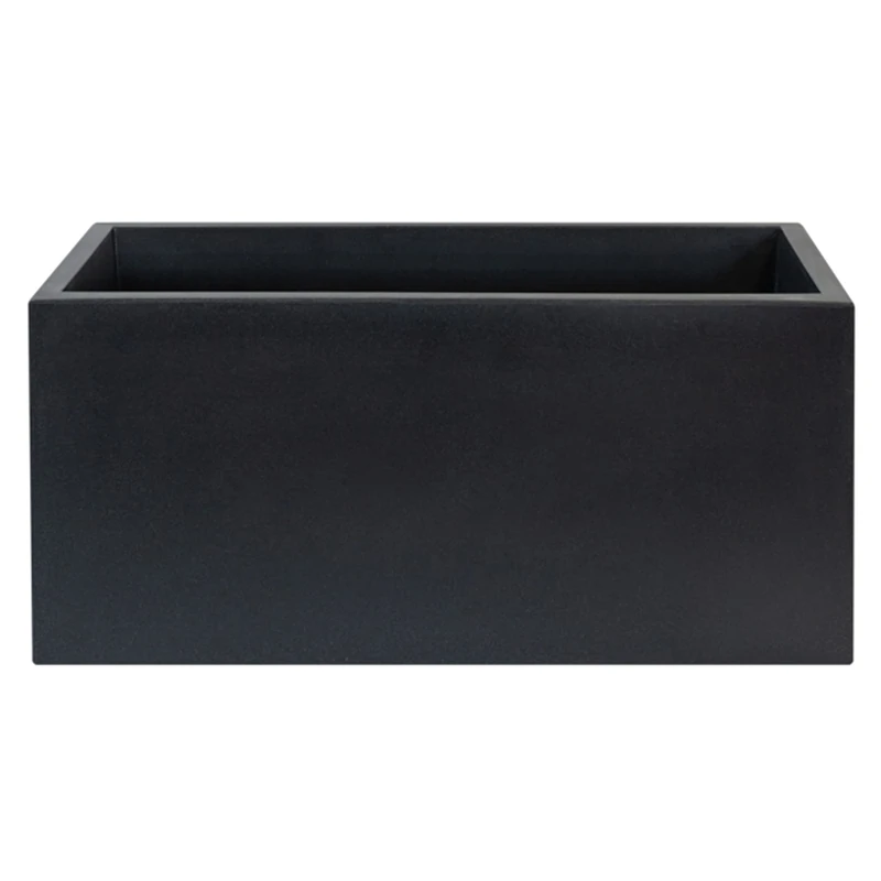 WELLHOME Polyethylene rotomoulding Pot, Anthracite, 80 x 40 x 40 cm