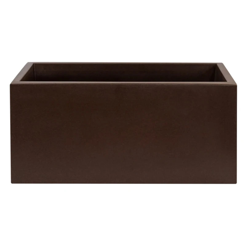 WELLHOME Polyethylene rotomoulding Pot, Brass, 80 x 40 x 40 cm, Bronze