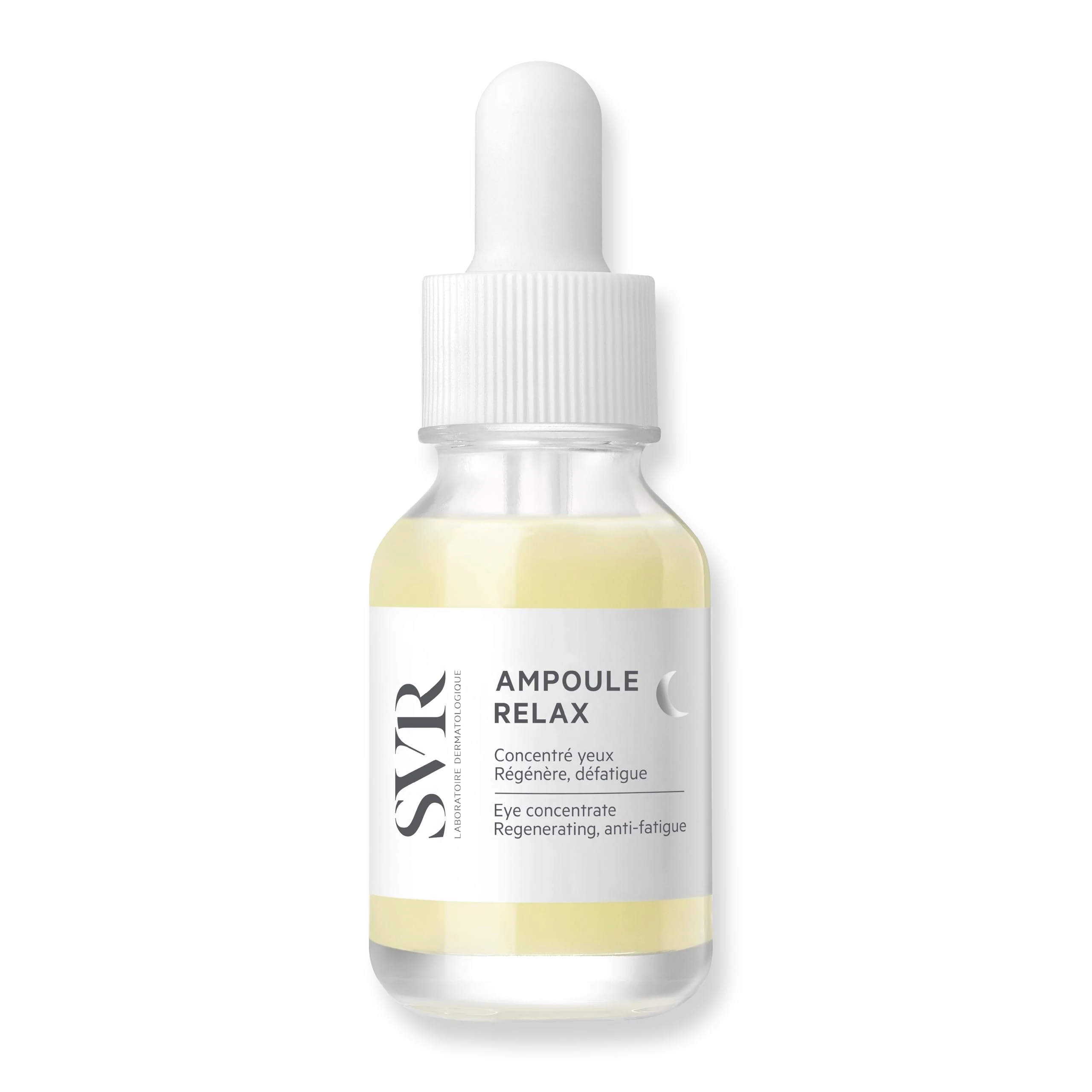 SVR Ampoule RELAX - Regenerating Eye Oil-Serum with GABA, Silk Treee Extracts and Postbiotics to Target Puffiness, Fine Lines & Dark Circles, 15ml