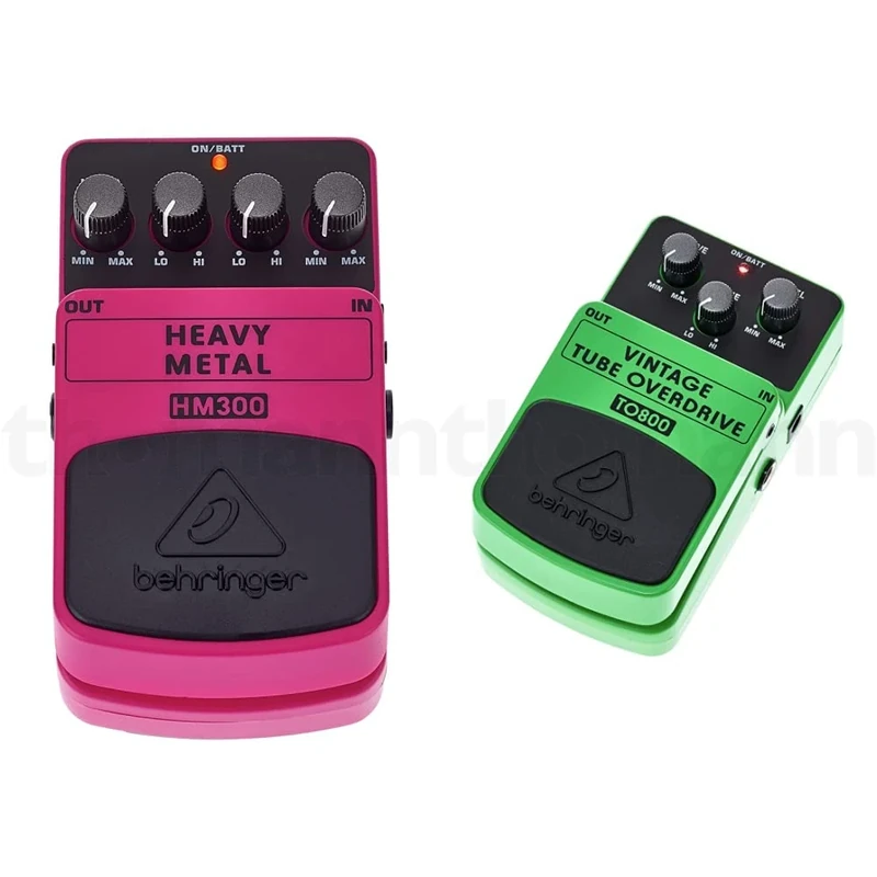 Behringer HM-300 Heavy Metal & VINTAGE TUBE OVERDRIVE TO800 Vintage Tube-Sound Overdrive Effects Pedal
