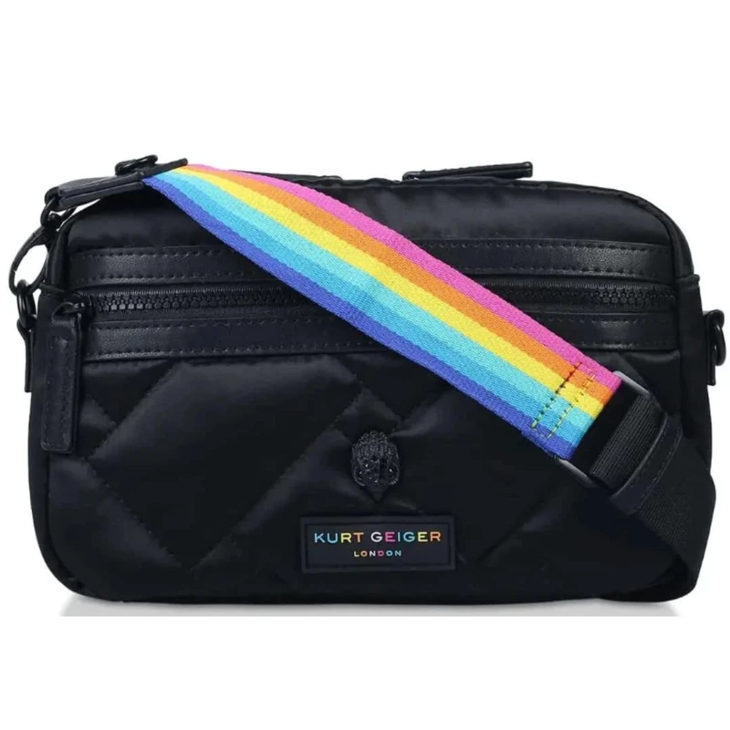 Kurt Geiger London Recycled Nylon Crossbody, Black, One Size