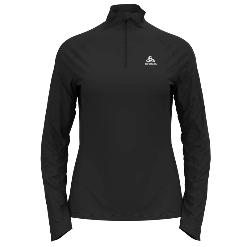 Odlo Women's Midlayer 1/2 Zip Essential Ceramiwarm Sweatshirt Black