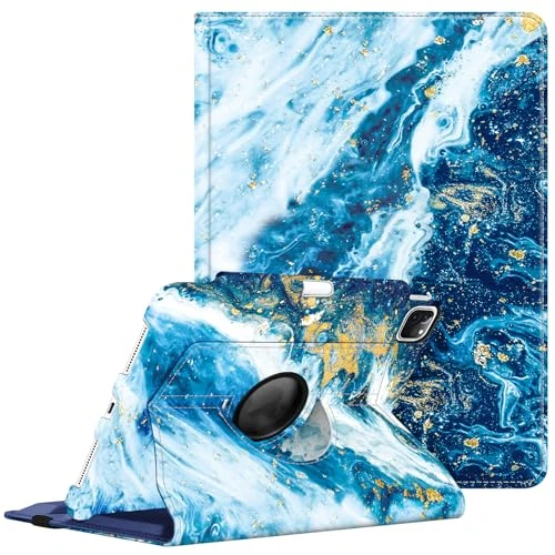 Fintie Rotating Case for iPad Pro 11-inch (4th / 3rd Generation) 2022/2021-360 Degree Swiveling Stand Cover w/Pencil Holder, Auto Sleep/Wake, Also Fit iPad Pro 11" 2nd/1st Gen, Sandy Wave
