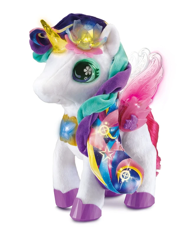 VTech Myla the Blush and Bloom Unicorn Musical Soft Toy with Interactive Accessories and Sensory Features for Kids 5 Years +