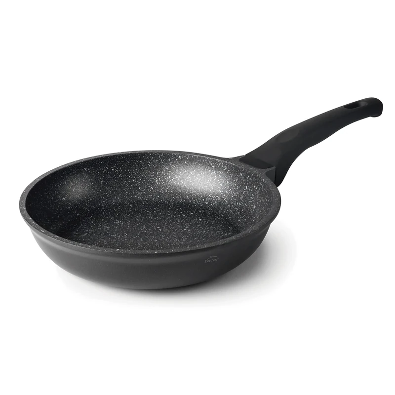 LACOR - 24130 – Eco-Stone Frying Pan, Non-Stick Tric-Layer Frying Pan, Cast Aluminium, Ergonomic Handle, Suitable for Induction and All Kinds of Cookers, Ø30 cm, Eco-Friendly and PFOA Free