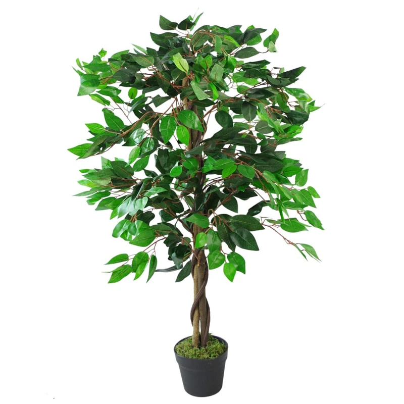 Leaf Realistic Artificial Ficus Tree/Plant, 110cm Twist Ficus, AZ-FICUS