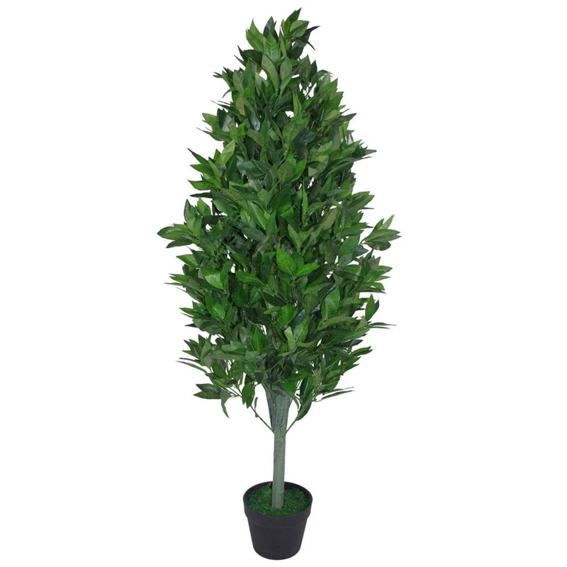 Leaf Realistic Artificial Bay Cone Laurel Topiary,Green Bay Cone,120cm