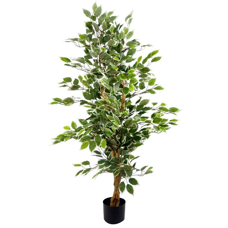 Leaf Realistic Artificial Ficus Tree/Plant, 130cm White