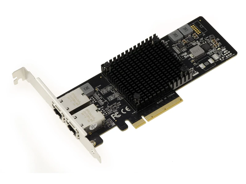 KALEA-INFORMATIQUE Lan ethernet 10G 5G 2.5G 1G 2 PORTS PCIe controller card - RJ45 connectors with Intel X550AT2 chipset