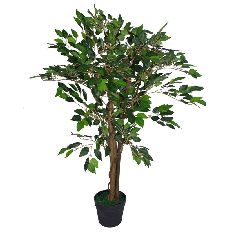 Leaf Realistic Artificial Ficus Tree/Plant 90cm Dark Green,90cm,AZ-FICUS