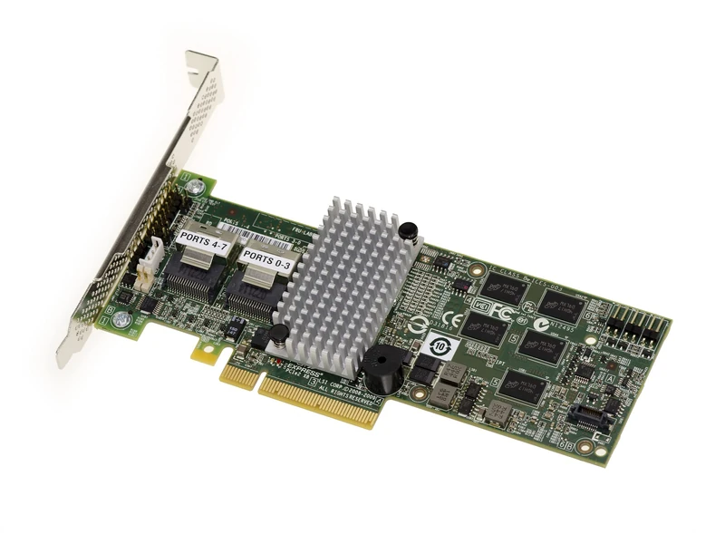 KALEA-INFORMATIQUE PCIe 3.0 SAS 6GB 8 Ports controller card. Model LSI 9260-8i with Raid 0 1 5 6 10 50 60 and 512MB DDRII cache