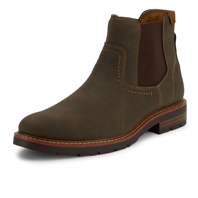 Dockers Mens Ransom Rugged Chelsea Boot, Dark Brown, 13 M