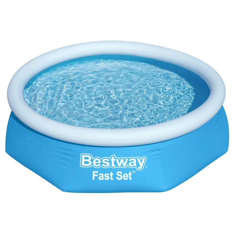 Bestway Fast Set Pool, Above Ground Swimming Pool for Kids and Adults, Outdoor Family Garden Pool, Inflatable Pool, 8ft - Image 1