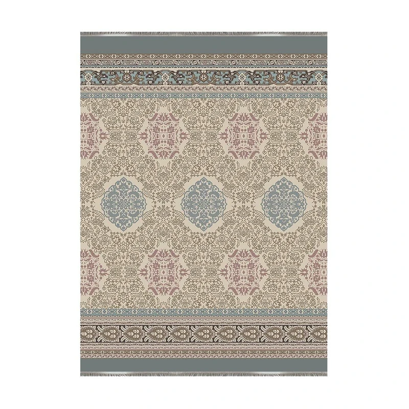 Bassetti Jacquard Plaid Piazza San Marco Beige 41, 100% Cotton, Size: 140 cm x 190 cm, 9314559 - Image 1