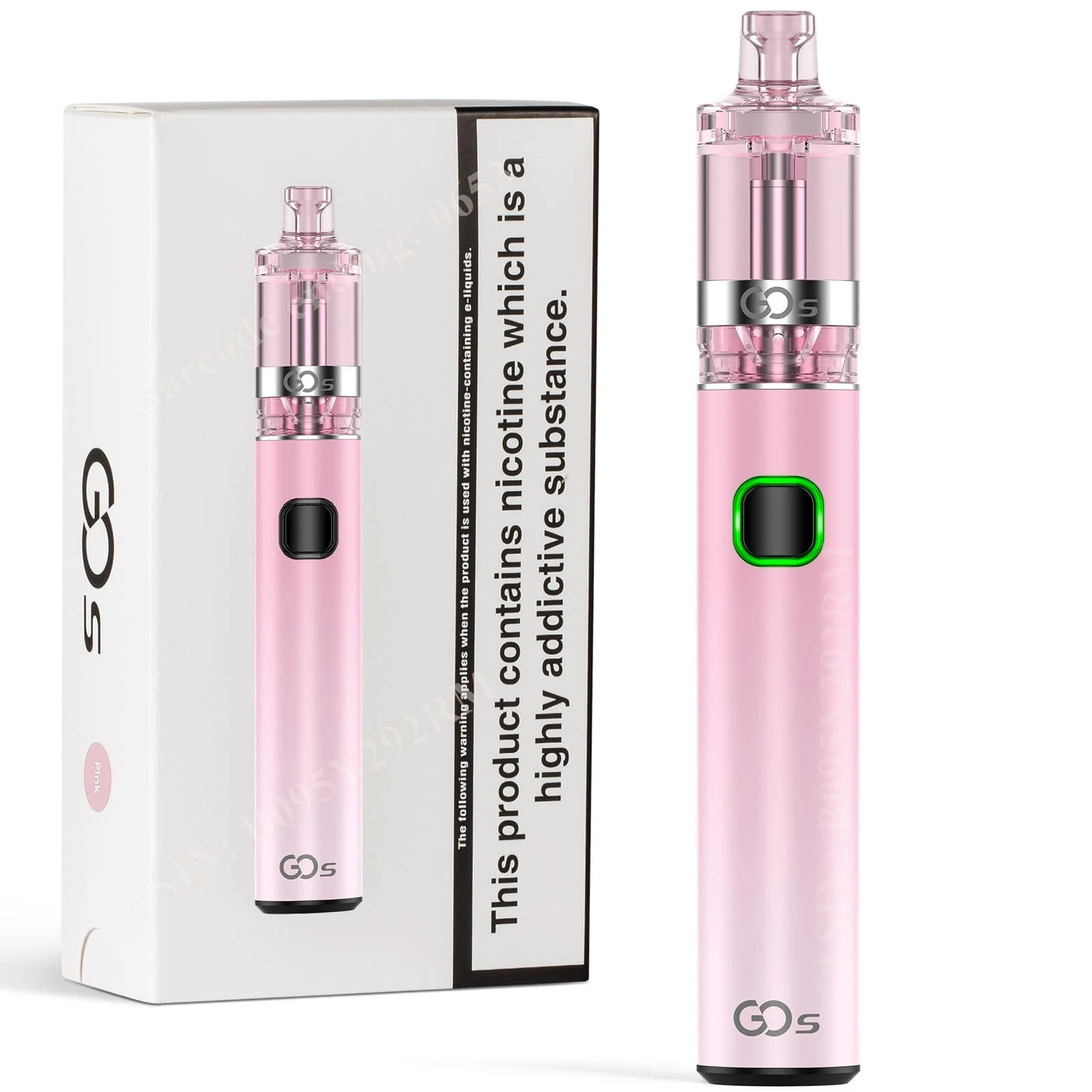 Innokin GO S E Cigarette Vape Pen Starter Kit,, 1500mAh E-Cig Vape Kits with Top-Refill 2ml Pod-Style Tank, Airflow Control Vaping, Smooth MTL Stick, AMZ Edition No Nicotine - Light Pink