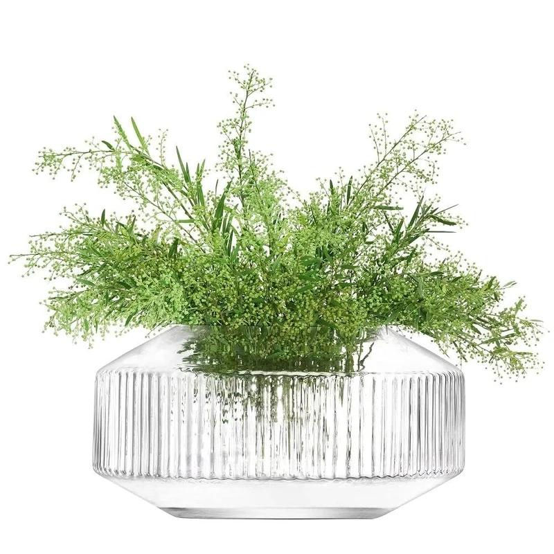 LSA International Rotunda Wide Vase H14cm Clear | 1 unit | Handmade Glass | RT04, One Size