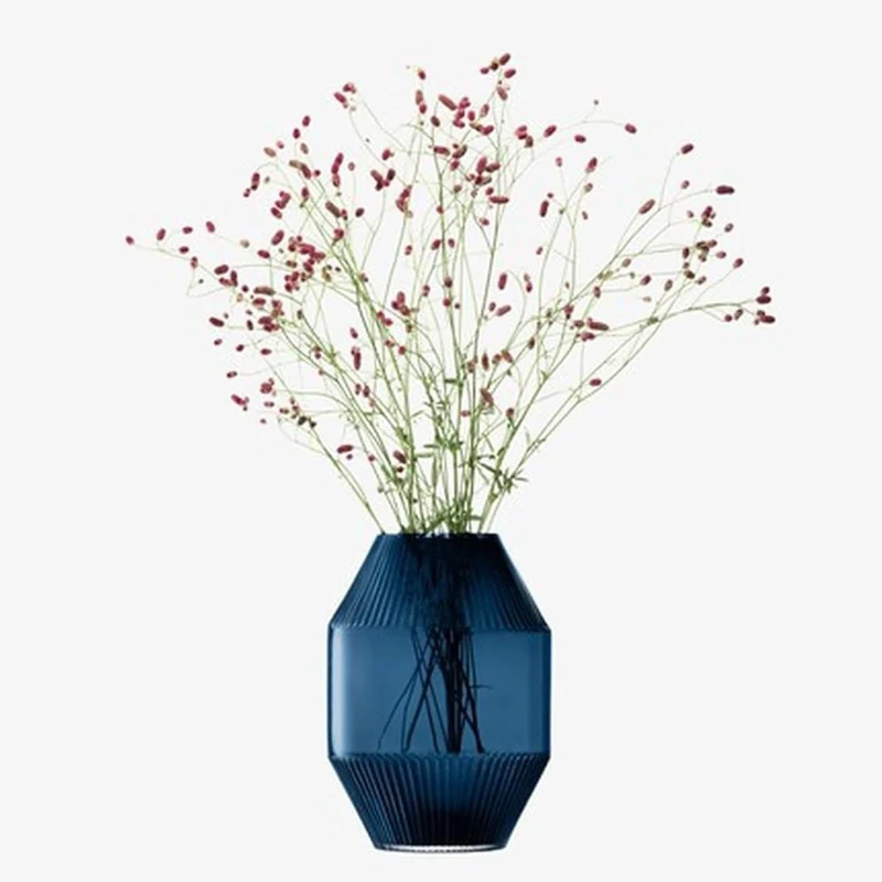 LSA International Rotunda Vase H37cm Sapphire| 1 Unit | Mouthblown & Handmade Glass | RT12