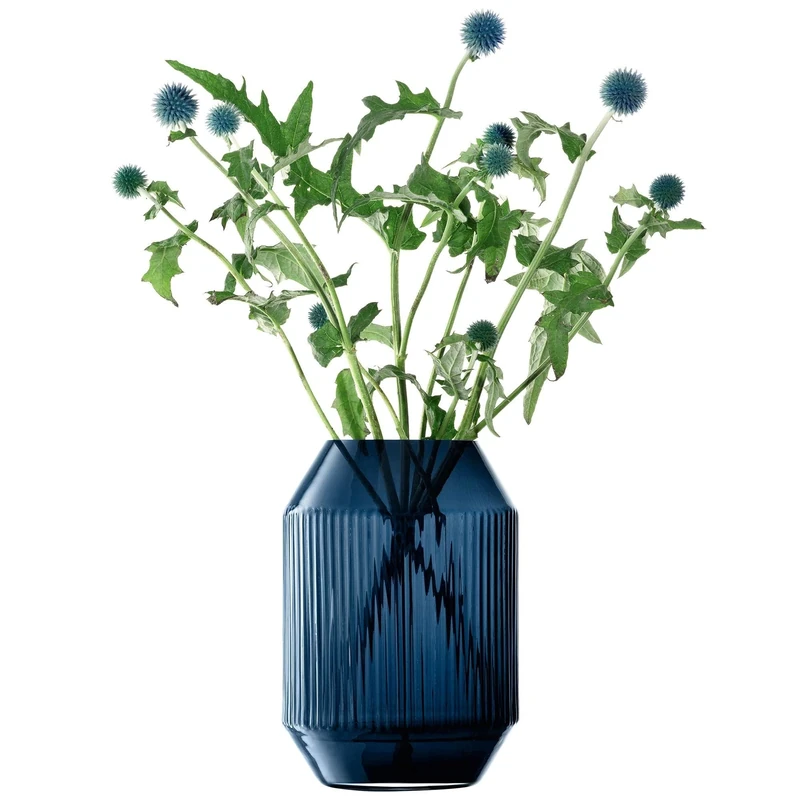LSA International Rotunda Lantern/Vase H26cm Sapphire| 1 Unit | Mouthblown & Handmade Glass | RT11