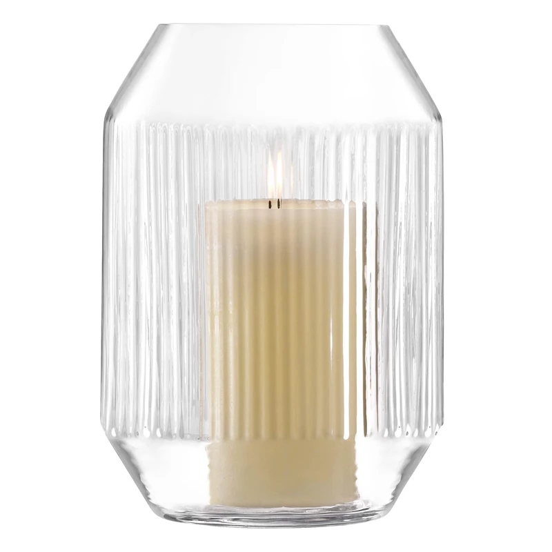 LSA International Rotunda Lantern/Vase H26cm Clear | 1 unit | Handmade Glass | RT05, One Size