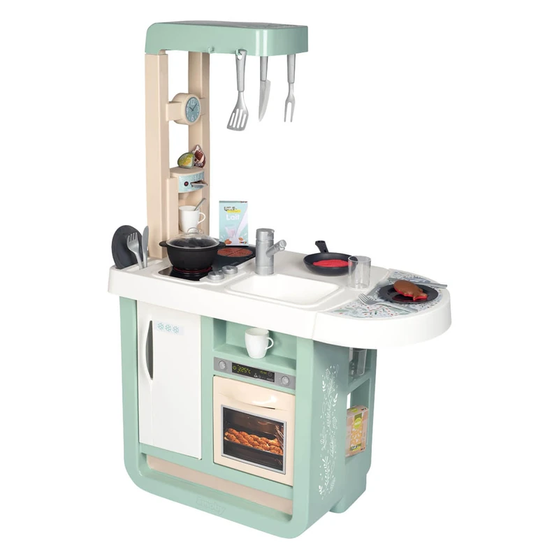 Smoby Cherry Play Kitchen for Boys and Girls from 3 Years, Large Children's Kitchen with Sound and Many Accessories