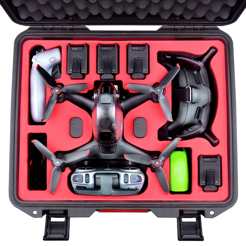 FPVtosky Professional Hard Case for DJI FPV [Case Only] - DJI FPV Drone Carrying Case Accessories - Fits 6 Batteries - Keep Props On